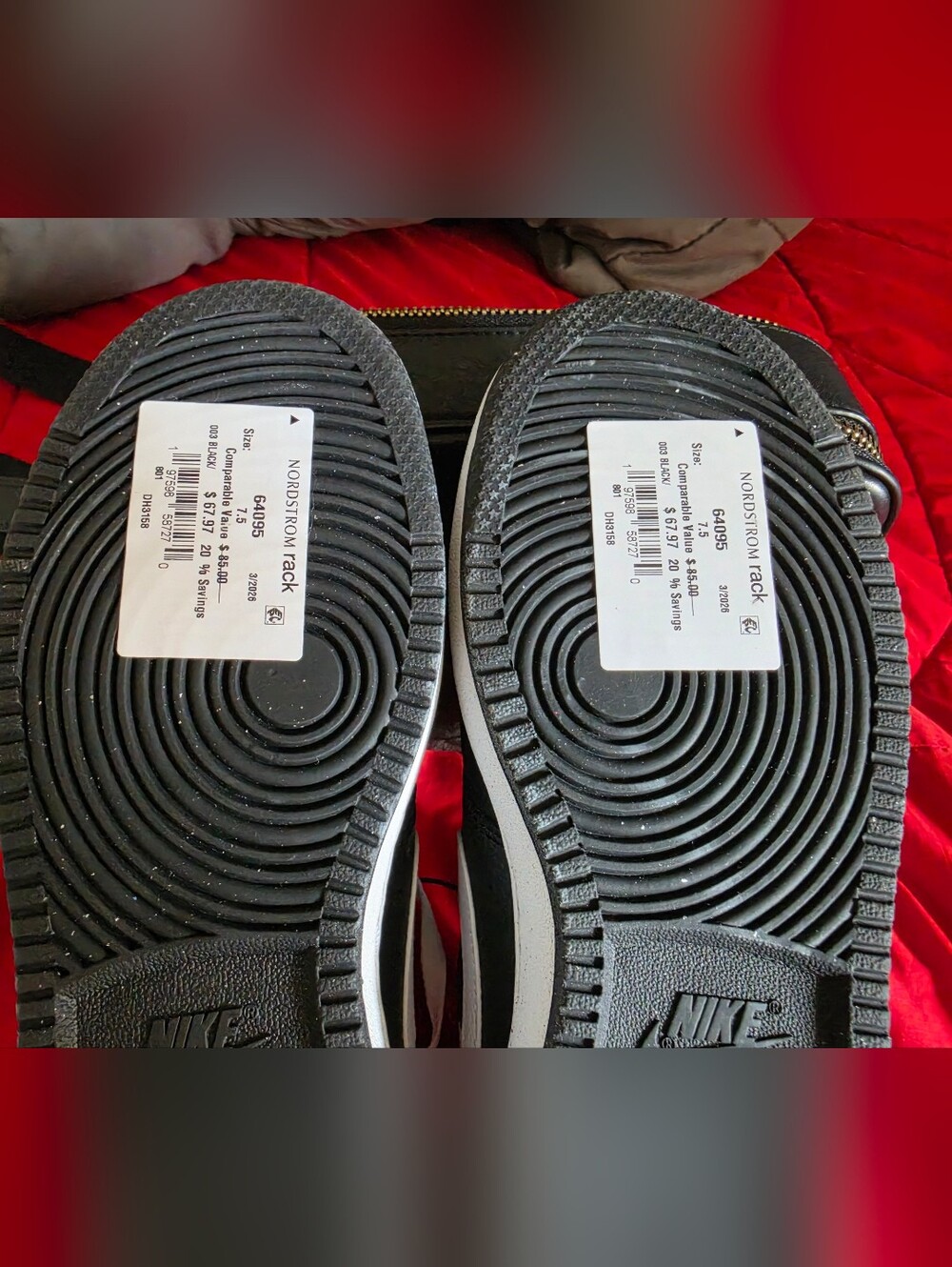 Nike FIRE! NWOB! Court Vision Low Sneakers in Bkack/White. Sz 7.5 R2S! - Picture 12 of 13
